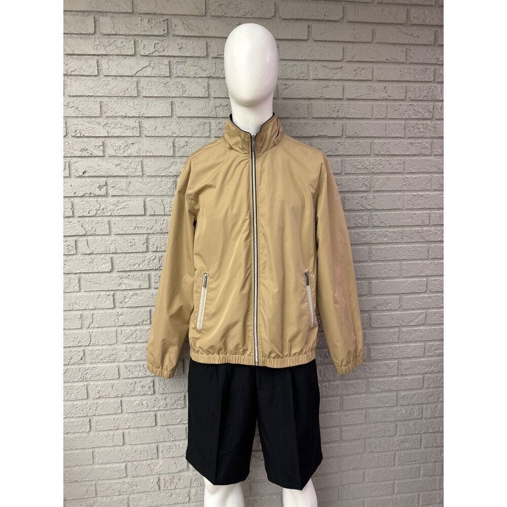 Bobby Jones Men Tan Golf Windbreaker Jacket Size L